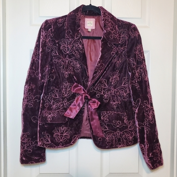 Old Navy Super Soft Embroidered Polyester Cotton Blend Dinner Jacket Size S - Picture 1 of 10